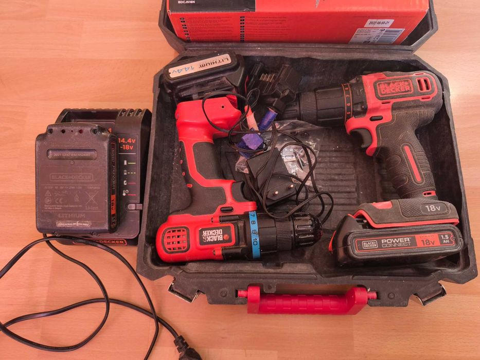 Wiertarko-Wkrętarki akumulatorowe Black+Decker + Wkrętarka udarowa+ zakrętarka