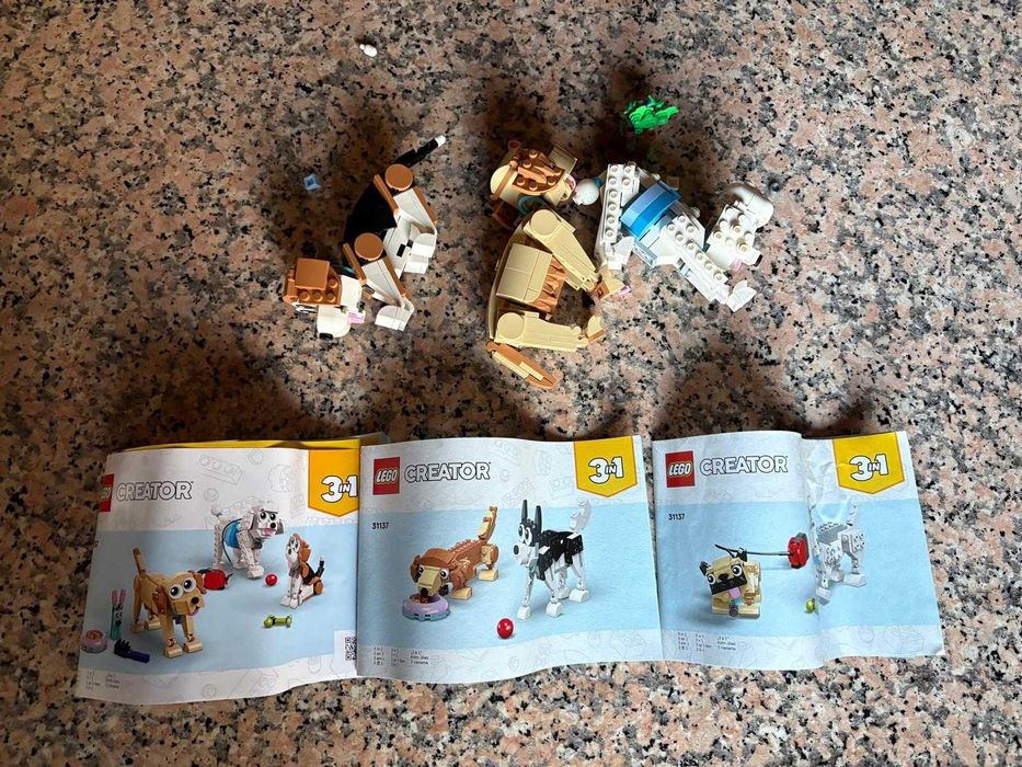 LEGO Creator 3 em 1 — Gato e Cães — 31163 + 31137