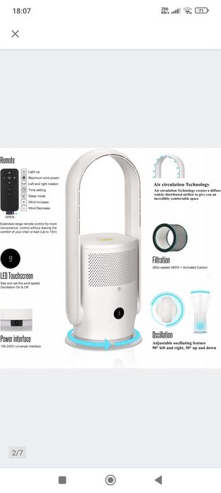 Oczyszczacz powietrza wentylator