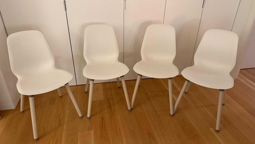 4 Cadeiras IKEA LEIFARNE brancas – muito bom estado
