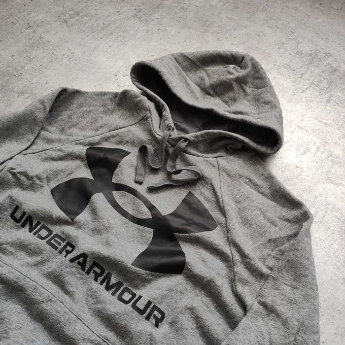 MĘSKA bluza z Kapturem Szara Gym Siłownia Under Armour Bawełna Logo