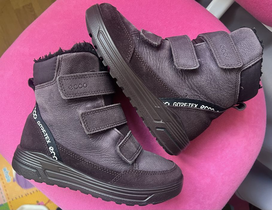 Зимові чобітки ecco urban snow р 30 (вся устілка 19.5) фіолетові + подарунок