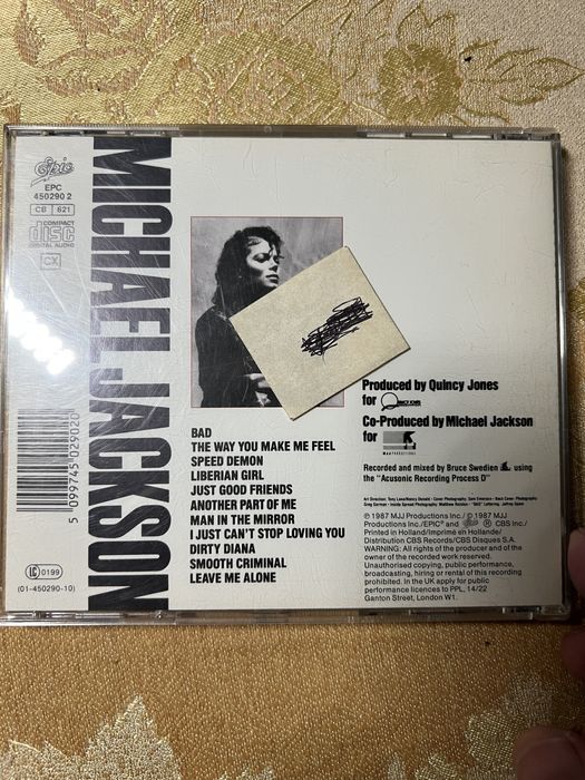 MICHAEL JACKSON CDセット　「BAD」picture label MICHAEL JACKSON CDセット 「BAD」picture label Michael Jackson