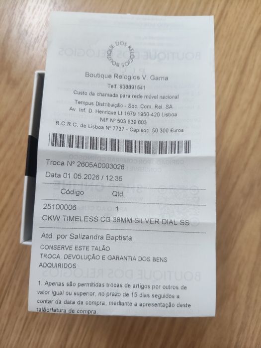 Calvin Klein original novo nunca usado