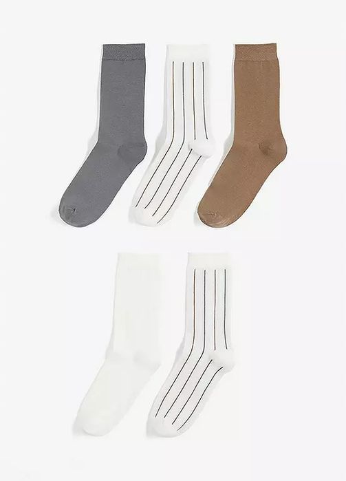 B.P.C. 5-pak skarpetki granatowe w tkane wzorki ^39-42