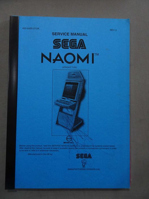 Catálogo / Manual de instruções SEGA - Naomi - Service Manual