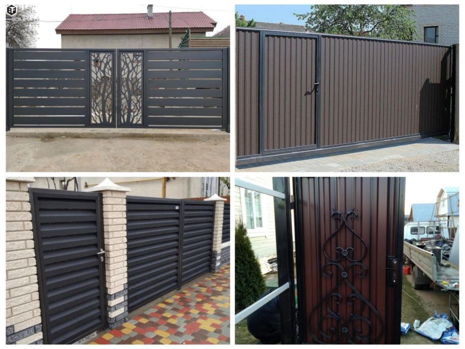 Ворота розпашні, відкатні, гаражні, Ворота калитки.Забор.