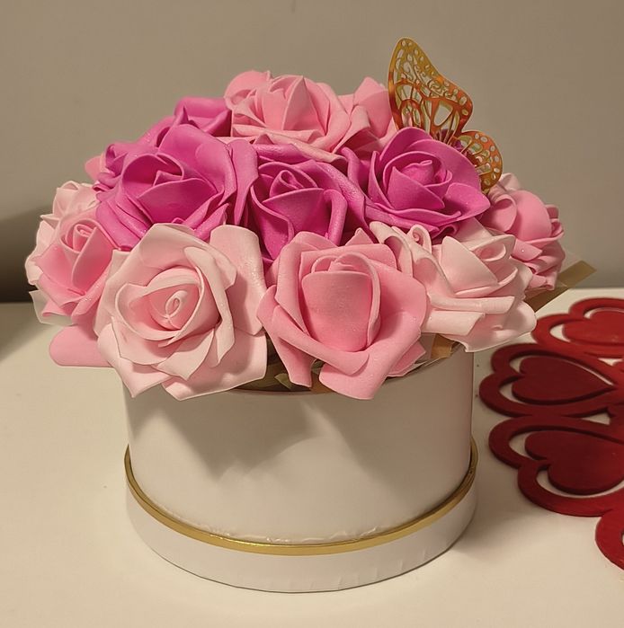 Flower box z kwiatów piankowych