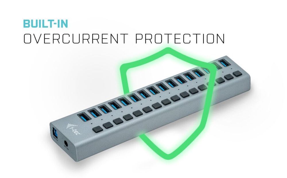 USB-A Charging HUB 16port + Power Adapter 90 W