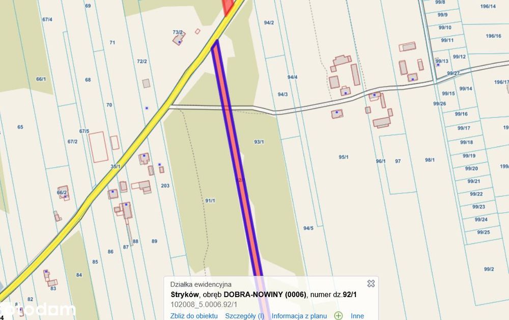 Syndyk sprzeda działkę rolną 7209 m² w m. Dobra-Nowiny - Widok 3