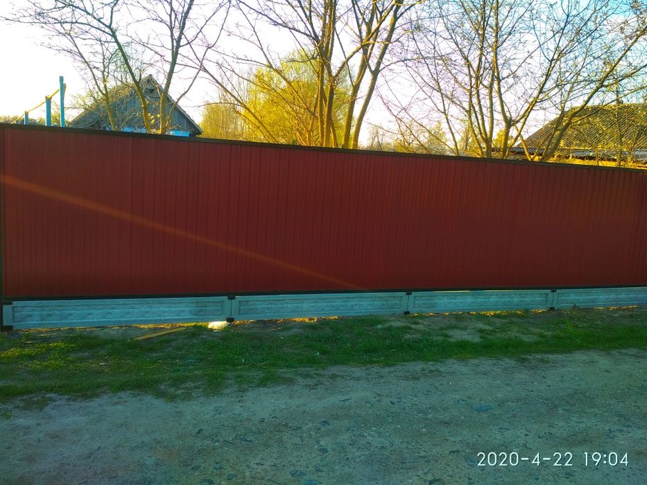 Забор установка забору