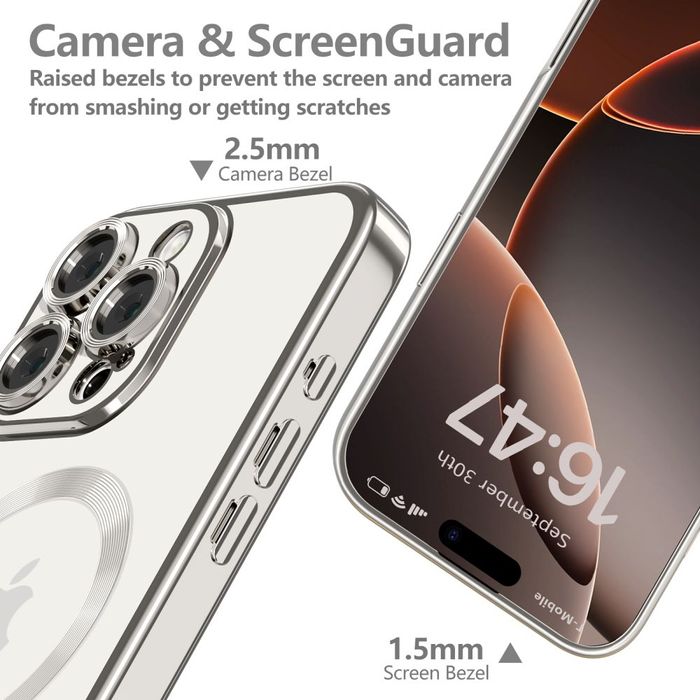 Tech-Protect Magflex Magsafe Iphone 16 Pro Shiny Titanium