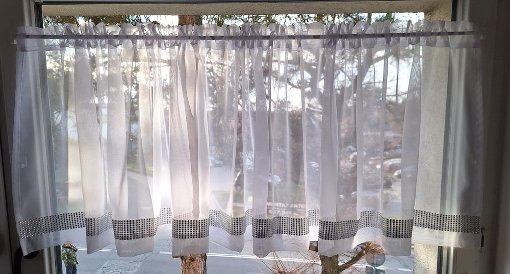 Firanka /zazdrostka z curkoniową taśmą