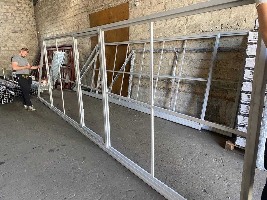 Откатные ворота с калиткой, Каркас ворот, Сдвижные ворота