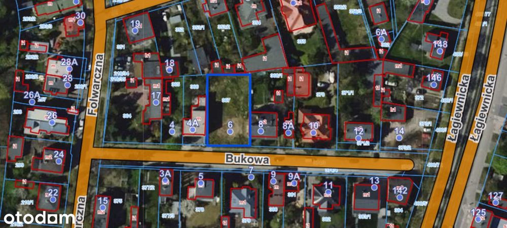 Łódź | ul. Bukowa | 740 m² | MPZP MWn | Pozwolenie na 2 domy | Media - View 2