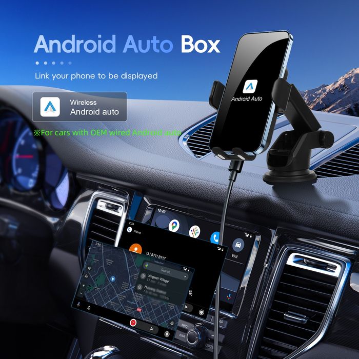 Suporte Carregamento rápido Telemóvel com CARPLAY e Android Auto NOVO