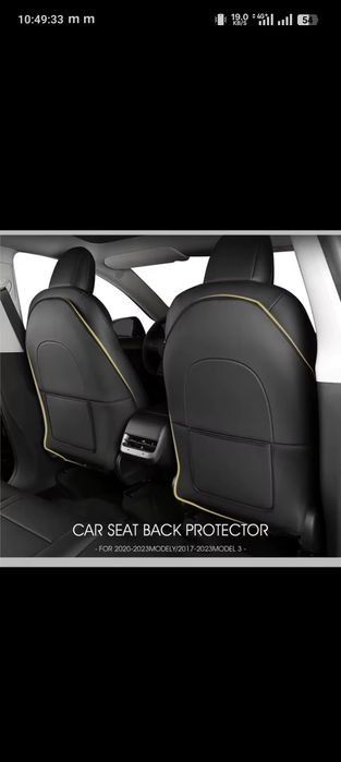 Тесла Захисні накладки на спинки чохли тесла передніх сидінь Tesla Y/3