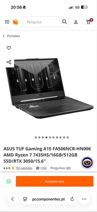 Portatil asus tuf gaming