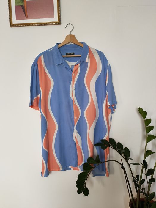 Pastelowa Koszula z Krótkim Rękawem Primark Wiskoza