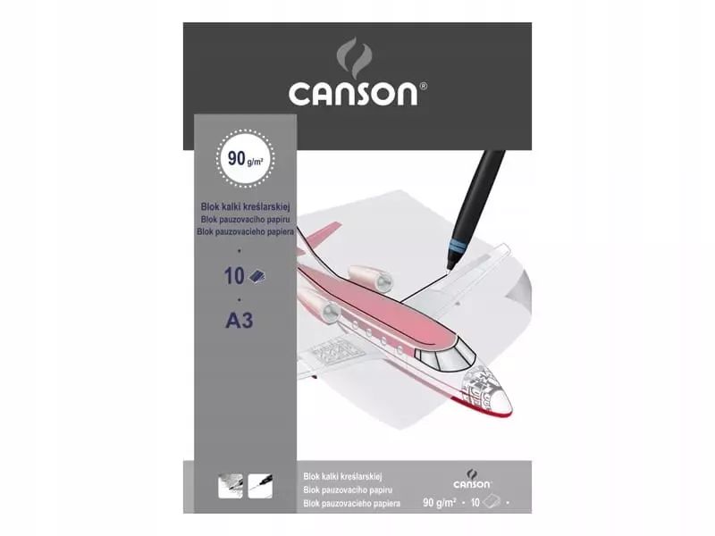 Blok Kalki Kreślarskiej Canson A3 90 G 10 Kartek. Canson