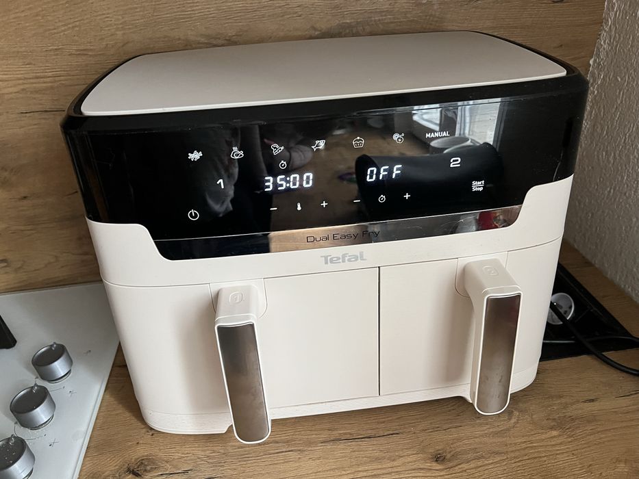 Air Fryer Frytkownica beztłuszczowa TEFAL EY942AE0 Dual Easy Fry XXL 11l z podwójnym koszem
