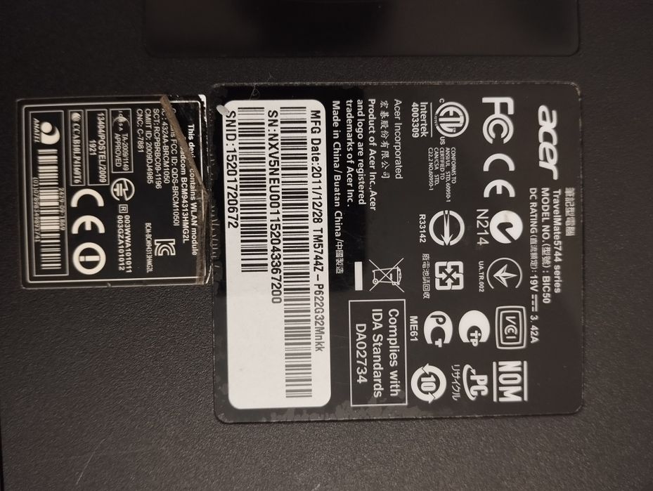 Ноутбук Acer TravelMate 5744