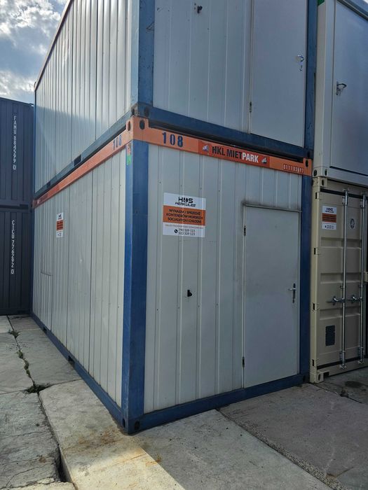 Kontener socjalny, magazyn, garaż, biuro, 20DV/6m transport HDS