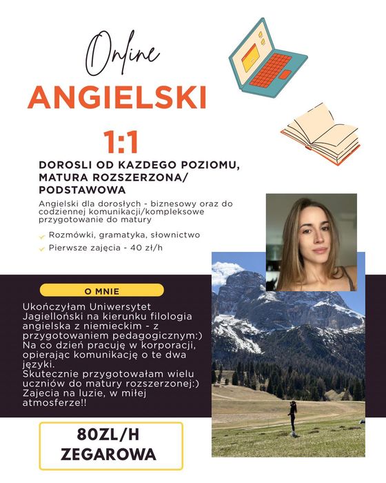 Korepetycje angielski: dorośli, matura, każdy poziom :)