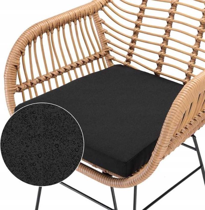 Meble wiklinowe ratanowe rattan trasowe stół + 2 fotele krzesła ratan