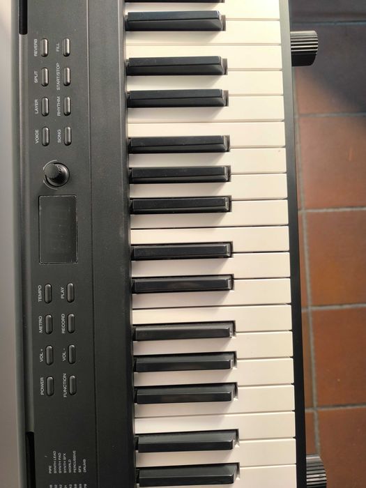 Teclado Alesis de 80 Teclas com Suporte – Pouco Uso