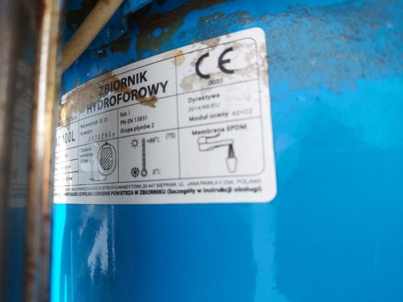 Zestaw hydroforowy pompa i zbiornik