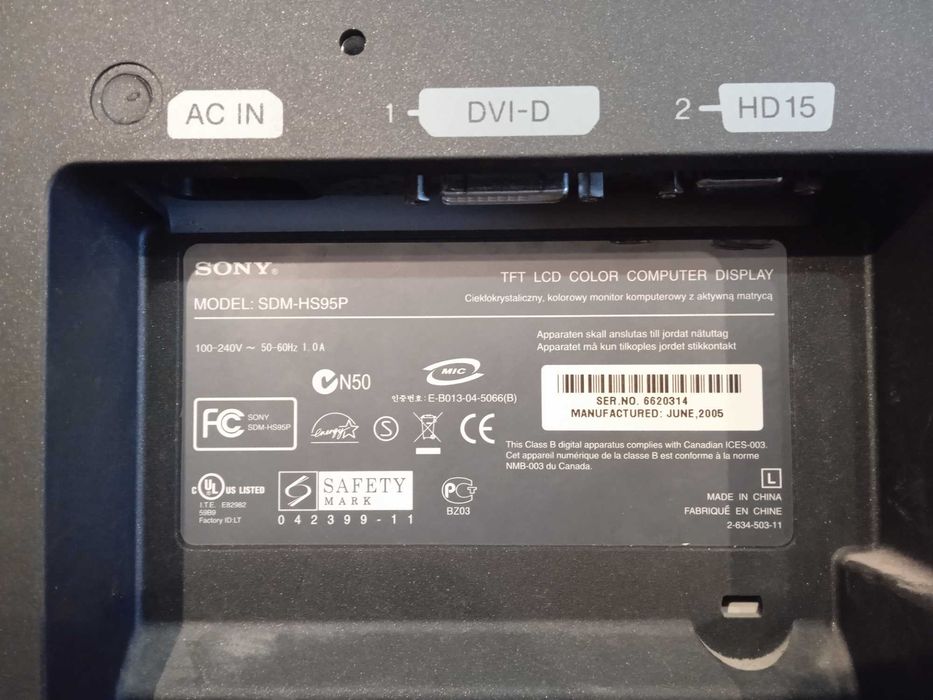 Monitor Sony SDM-HS95P