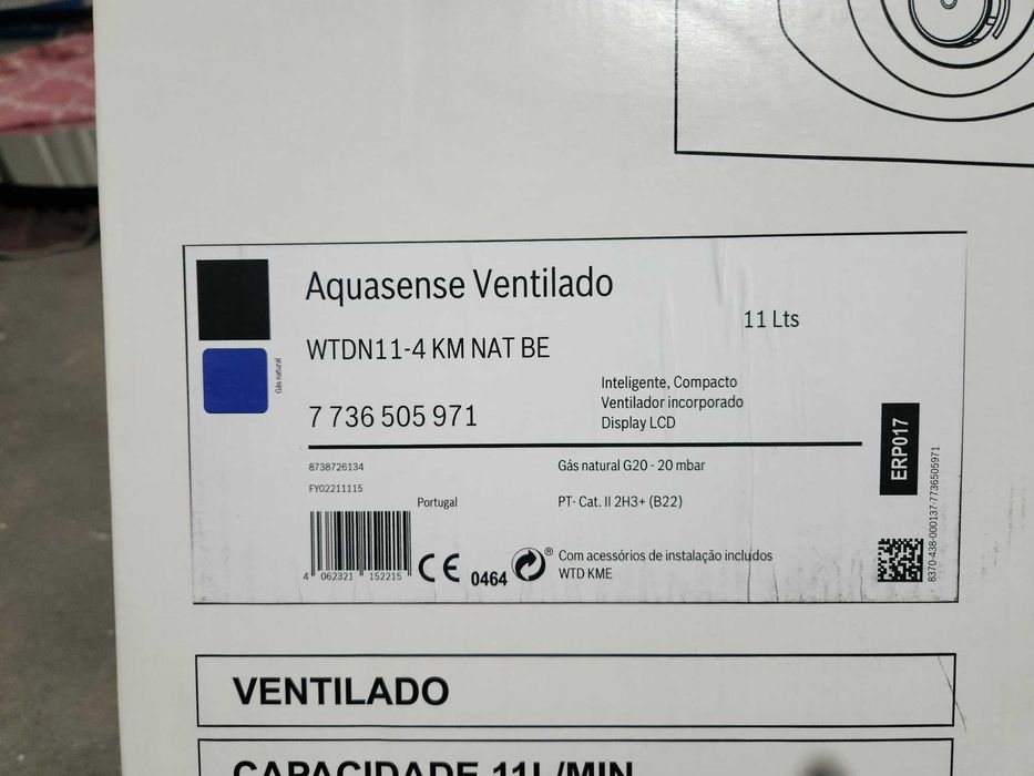 Esquentador Becken ventilado para gás natural