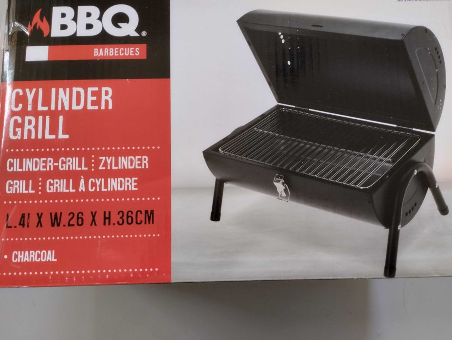 Barbecue, Cilinder Grill - Novo em caixa, nunca utilizado. L41cm X W26cm X H36cm