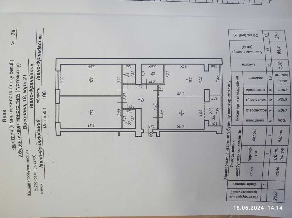 Продаж квартири,Готова до ремонту 3-к ЦЕНТР, Бандери-Височана