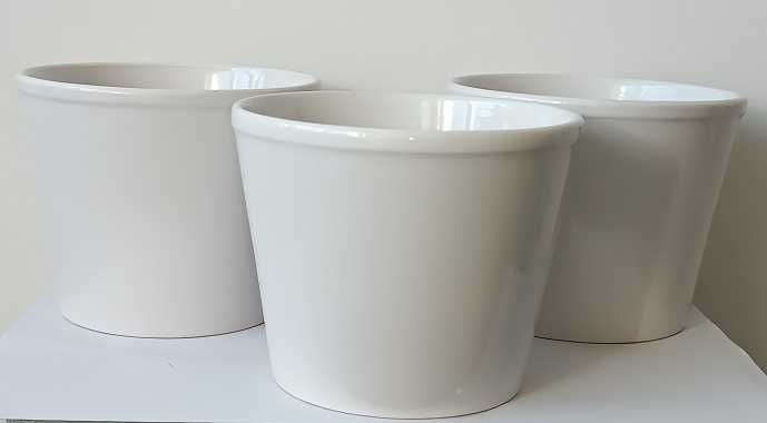 osłonki ceramiczne białe 3szt. kpl