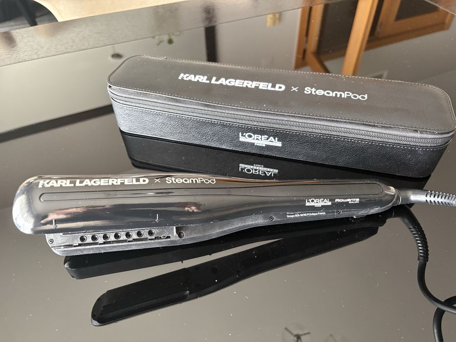 Prancha  Karl Lagerfeld × SteamPod – Edição Limitada