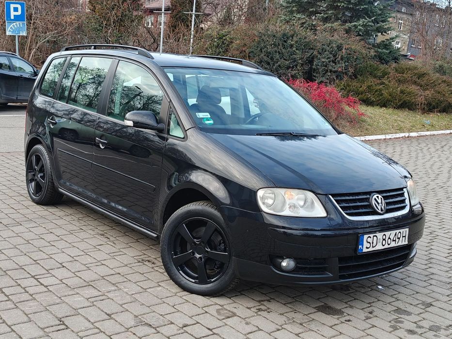 Volkswagen Touran 7 Osobowy * 2.0i 16V 150KM * Benzyna * KLIMATRONIK * Aluski * Czarny *