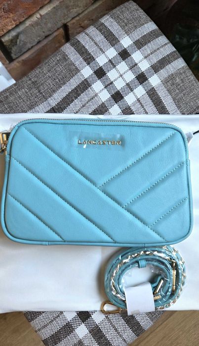 Lancaster torebka błękitna skóra naturalna