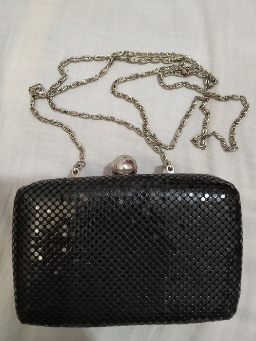 Torebka czarna metalowa koronka  Top Secret