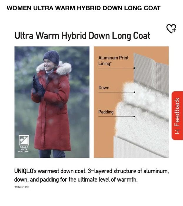 Uniqlo Ultra Warm Down Long Coat Пуховик Куртка Юнікло