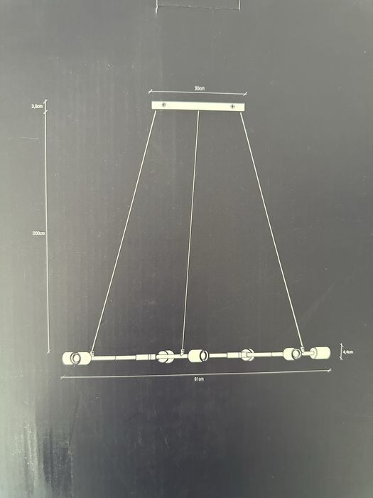 Candeeiro suspenso metal NOVO