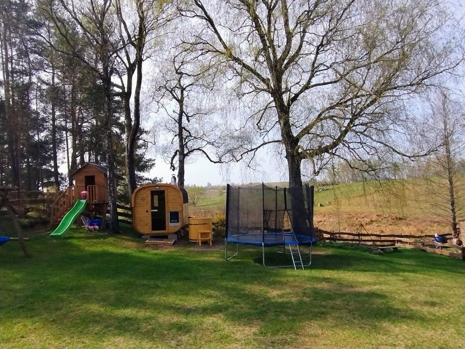 Domek 6 os. z balią, sauną jezioro Hańcza, Suwalski Park Krajobrazowy.