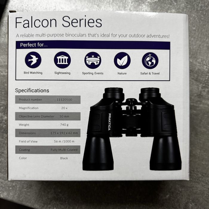 Бінокль Praktica Falcon 20x50, чорного кольору