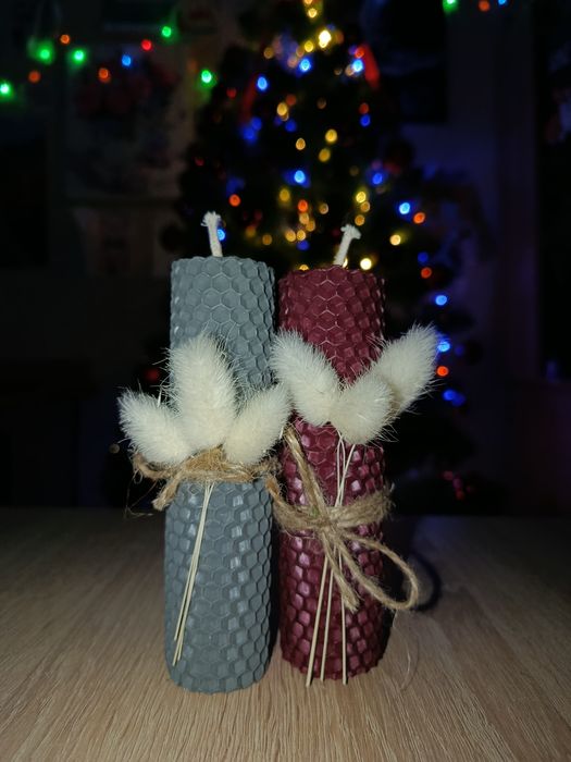 Свічки з вощини ручної роботи