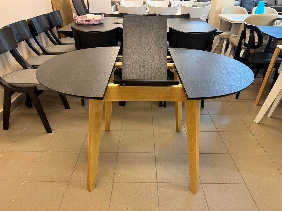 Стіл Марс Д90+30 кухонний круглий розкладний буковий на кухню бук