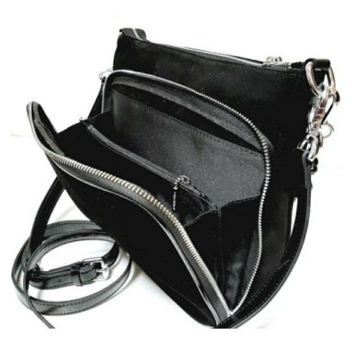 замшевая кросбоди сумка Polina&Eiterou