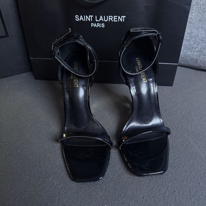 Szpilki Ysl High Heels Gold & Black Premium