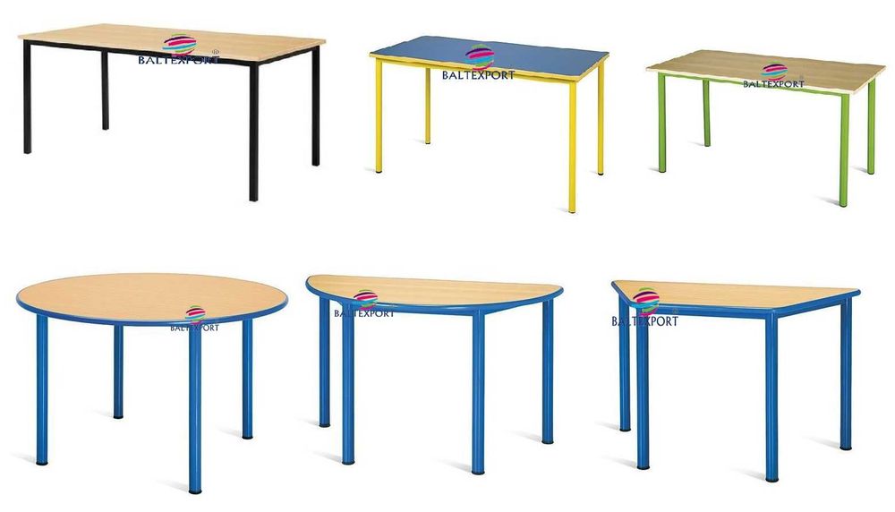 Mesa escolar 1200x600xA.410x480x610x750mm Estrutura aço Tampo Melamina