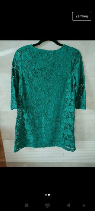 Trapezowa koronkowa sukienka 38